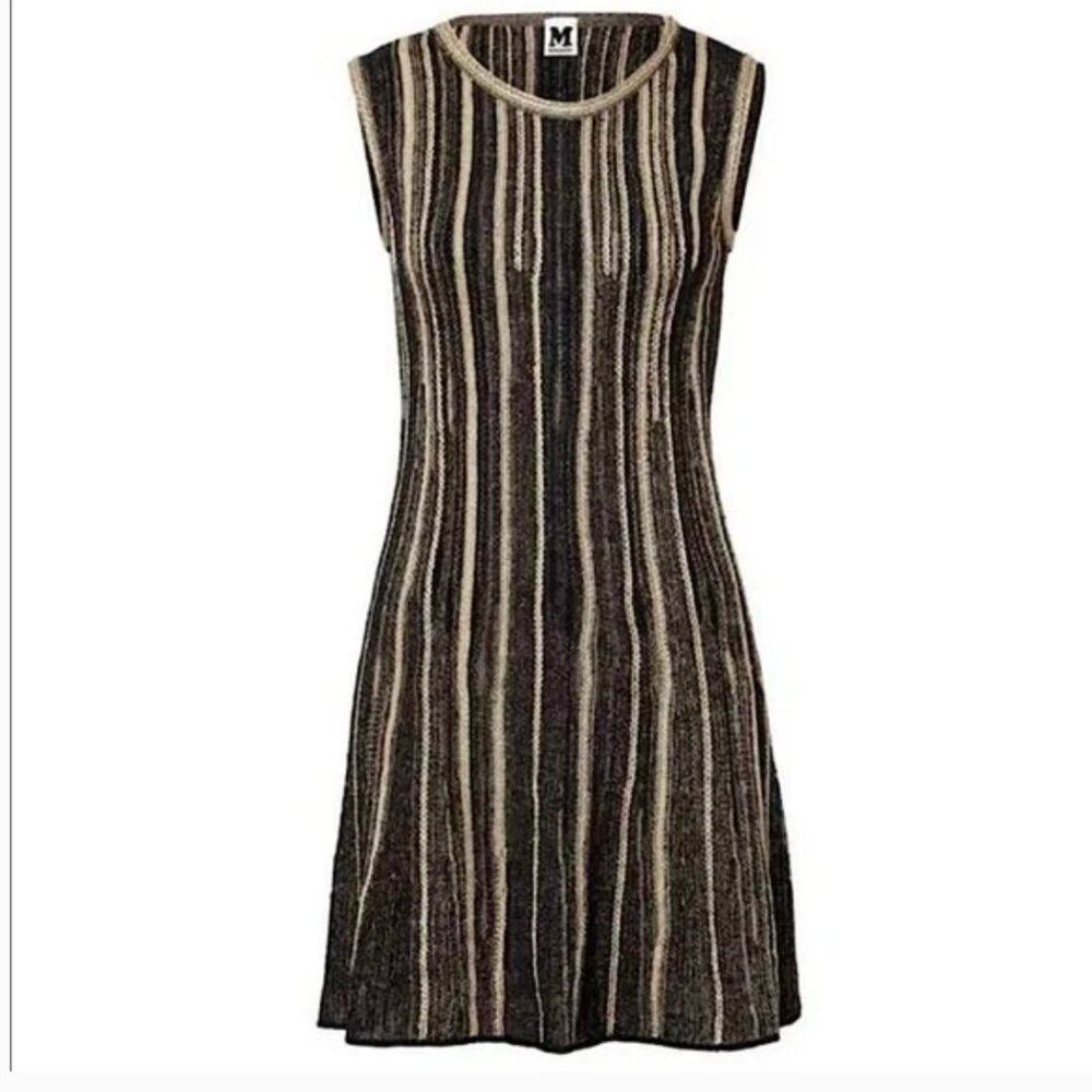Missoni black and gold stripe dress